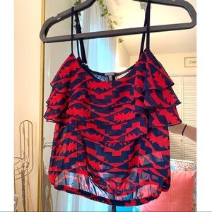 Charlotte russe spaghetti strap ruffle top